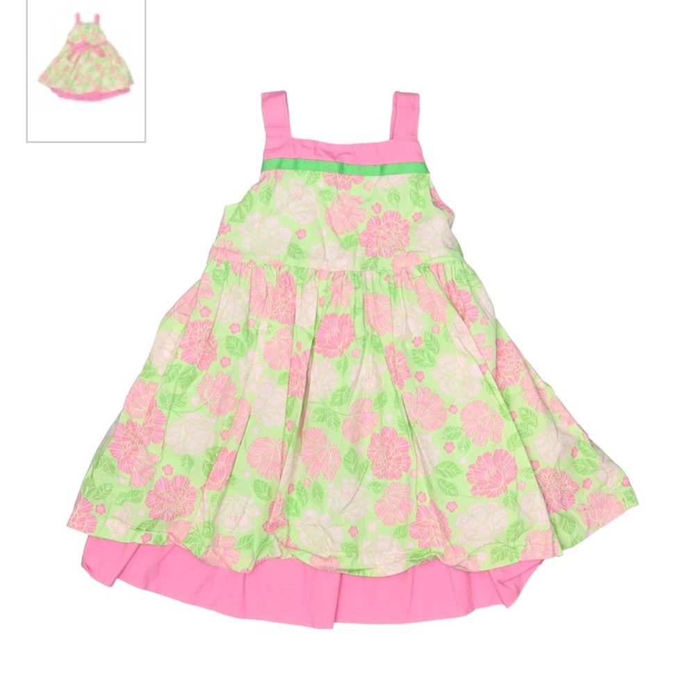 Polly & Friends Pink and green floral dress